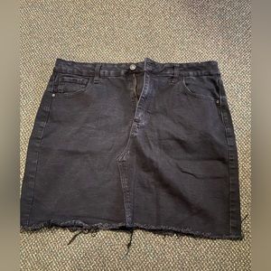 Black jean skirt